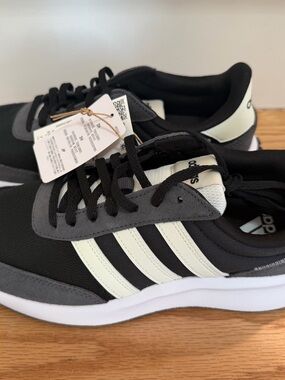 adidas Women’s Black, White & Gray Athletic Sneaker #43